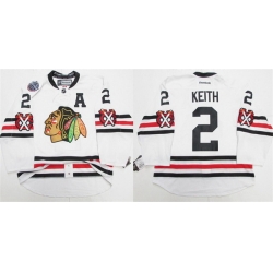 Men Chicago Blackhawks 2 Duncan Keith White 2015 Winter Classic Stitched Hockey Jersey