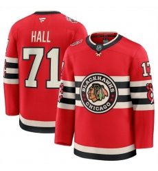 Men Chicago Blackhawks 71 Taylor Hall Red 2024 25 Winter Classic Stitched Hockey Jersey