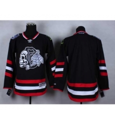 nhl jerseys chicago blackhawks blank black-1[2014 Stadium Series][the skeleton head]