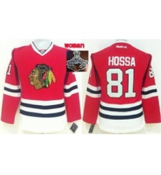 women nhl jerseys chicago blackhawks #81 hossa red[2015 Stanley cup champions]