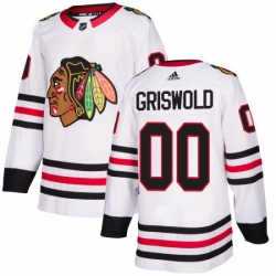 Youth Adidas Chicago Blackhawks 00 Clark Griswold Authentic White Away NHL Jersey 