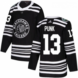 Youth Adidas Chicago Blackhawks 13 CM Punk Authentic Black 2019 Winter Classic NHL Jersey 