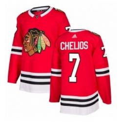 Youth Adidas Chicago Blackhawks 7 Chris Chelios Authentic Red Home NHL Jersey 