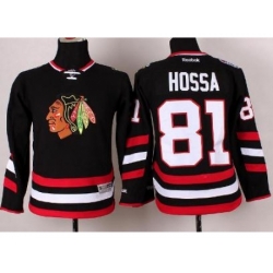 Youth Chicago Blackhawks 81 Marian Hossa Black 2014 Stadium Series Jersey