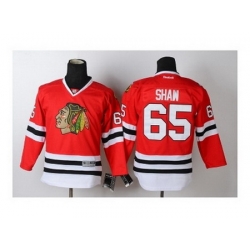 Youth nhl jerseys chicago blackhawks #65 shaw red