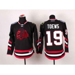 youth nhl jerseys chicago blackhawks #19 toews black[2014 Stadium Series][the skeleton head]