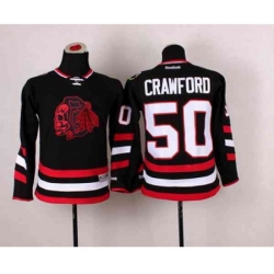 youth nhl jerseys chicago blackhawks #50 crawford black[2014 new stadium][the skeleton head]