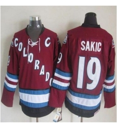 Colorado Avalanche #19 Joe Sakic Red CCM Throwback Stitched NHL Jersey