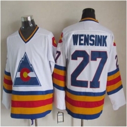 Colorado Avalanche #27 John Wensink White CCM Throwback Stitched NHL Jersey