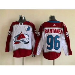 Men Colorado Avalanche 96 Mikko Rantanen White Stitched Jersey