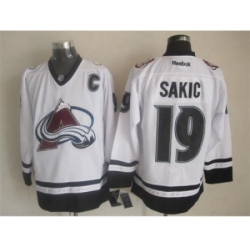 NHL Colorado Avalanche #19 Joe Sakic white-black jerseys