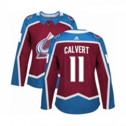 Womens Adidas Colorado Avalanche 11 Matt Calvert Premier Burgundy Red Home NHL Jersey 