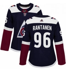 Womens Adidas Colorado Avalanche 96 Mikko Rantanen Authentic Navy Blue Alternate NHL Jersey 