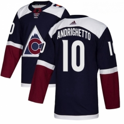 Youth Adidas Colorado Avalanche 10 Sven Andrighetto Premier Navy Blue Alternate NHL Jersey 