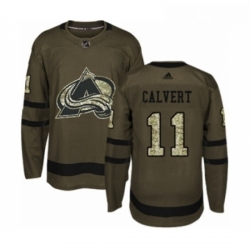 Youth Adidas Colorado Avalanche 11 Matt Calvert Premier Green Salute to Service NHL Jersey 