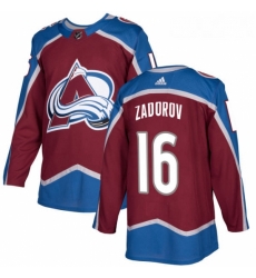 Youth Adidas Colorado Avalanche 16 Nikita Zadorov Authentic Burgundy Red Home NHL Jersey 