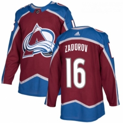 Youth Adidas Colorado Avalanche 16 Nikita Zadorov Premier Burgundy Red Home NHL Jersey 