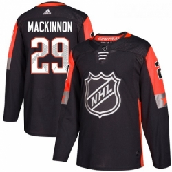 Youth Adidas Colorado Avalanche 29 Nathan MacKinnon Authentic Black 2018 All Star Central Division NHL Jersey 