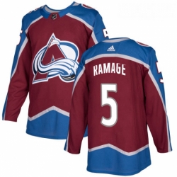 Youth Adidas Colorado Avalanche 5 Rob Ramage Authentic Burgundy Red Home NHL Jersey 