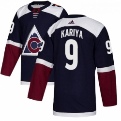 Youth Adidas Colorado Avalanche 9 Paul Kariya Authentic Navy Blue Alternate NHL Jersey 