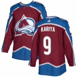 Youth Adidas Colorado Avalanche 9 Paul Kariya Premier Burgundy Red Home NHL Jersey 