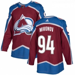 Youth Adidas Colorado Avalanche 94 Andrei Mironov Authentic Burgundy Red Home NHL Jersey 