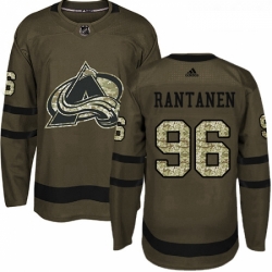 Youth Adidas Colorado Avalanche 96 Mikko Rantanen Premier Green Salute to Service NHL Jersey 