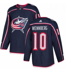 Youth Adidas Columbus Blue Jackets 10 Alexander Wennberg Authentic Navy Blue Home NHL Jersey 