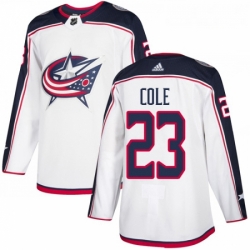 Youth Adidas Columbus Blue Jackets 23 Ian Cole Authentic White Away NHL Jersey 