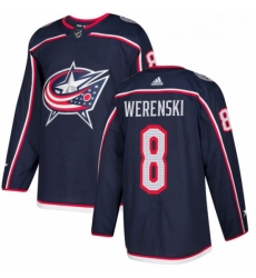 Youth Adidas Columbus Blue Jackets 8 Zach Werenski Authentic Navy Blue Home NHL Jersey 