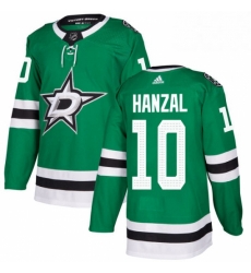 Mens Adidas Dallas Stars 10 Martin Hanzal Authentic Green Home NHL Jersey 