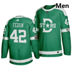 Stars 42 Taylor Fedun Green 2020 Winter Classic Adidas Jersey