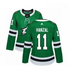 Womens Adidas Dallas Stars 11 Martin Hanzal Premier Green Home NHL Jersey 