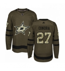 Youth Adidas Dallas Stars 27 Erik Condra Premier Green Salute to Service NHL Jersey 