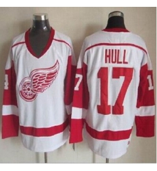 Detroit Red Wings #17 Brett Hull White CCM Throwback Stitched NHL Jersey