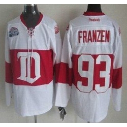 Detroit Red Wings 93 Johan Franzen White Winter Classic NHL Jersey