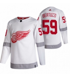 Men Detroit Red Wings 59 Tyler Bertuzzi White Adidas 2020 21 Reverse Retro Alternate NHL Jersey