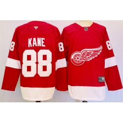 Men Detroit Red Wings 88 Patrick Kane Red 2024 25 Stitched Jersey