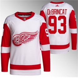 Men Detroit Red Wings 93 Alex DeBrincat White Stitched Jersey