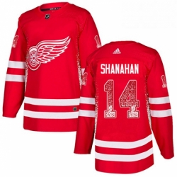 Mens Adidas Detroit Red Wings 14 Brendan Shanahan Authentic Red Drift Fashion NHL Jersey 