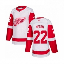 Mens Adidas Detroit Red Wings 22 Wade Megan Authentic White Away NHL Jersey 