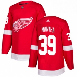 Mens Adidas Detroit Red Wings 39 Anthony Mantha Authentic Red Home NHL Jersey 