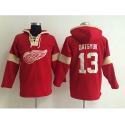 NHL detroit red wings #13 datsyuk red jerseys[pullover hooded sweatshirt]