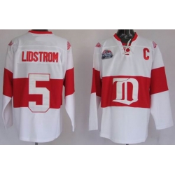 RBK Deroit Red wings #5 Nicklas Lidstrom White Winter Classic