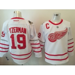 Red Wings 19 Steve Yzerman White 2017 Centennial Classic Reebok Jersey