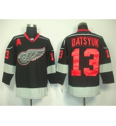 nhl deroit red wings #13 datsyuk black A patch