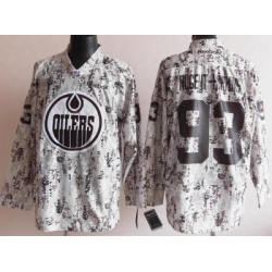 Edmonton Oilers 93# Ryan Nugent-Hopkins White Camo NHL Jerseys