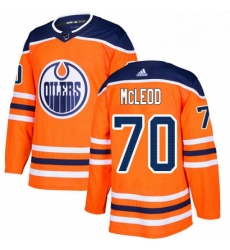 Mens Adidas Edmonton Oilers 70 Ryan McLeod Authentic Orange Home NHL Jersey 