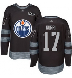 Oilers #17 Jari Kurri Black 1917 2017 100th Anniversary Stitched NHL Jersey