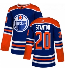 Youth Adidas Edmonton Oilers 20 Ryan Stanton Authentic Royal Blue Alternate NHL Jersey 